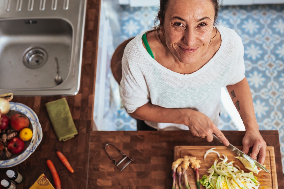 A home cook preparing a family recipe