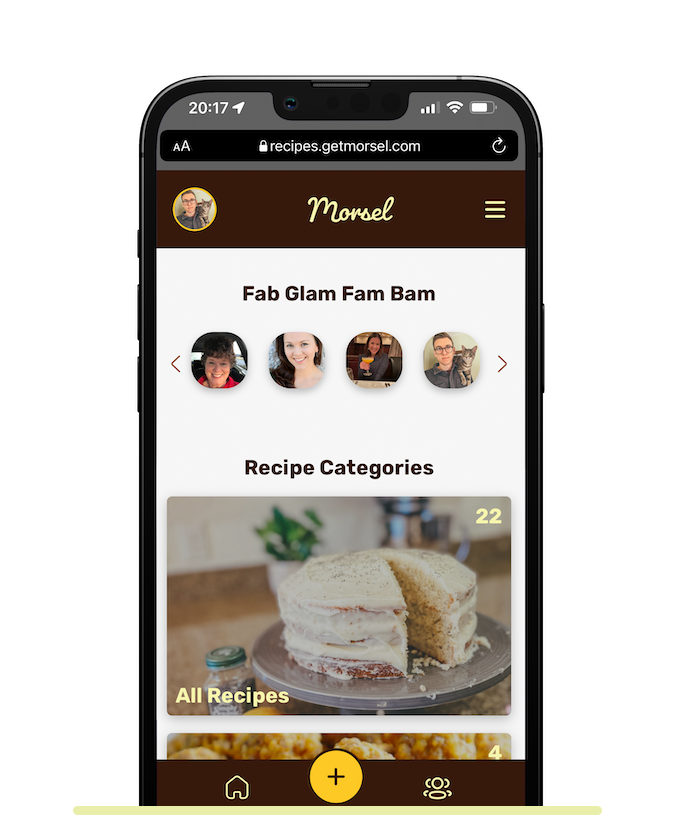Morsel - family recipe sharing app